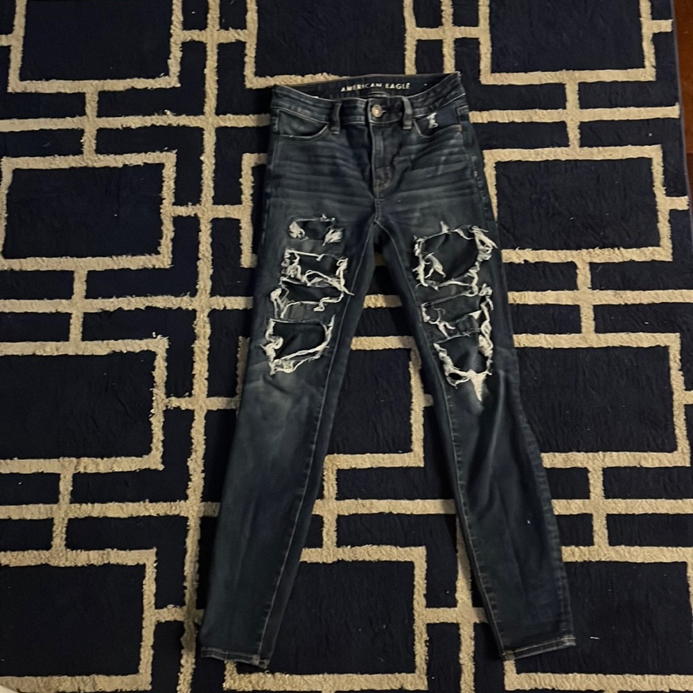 Trendy ripped jeans